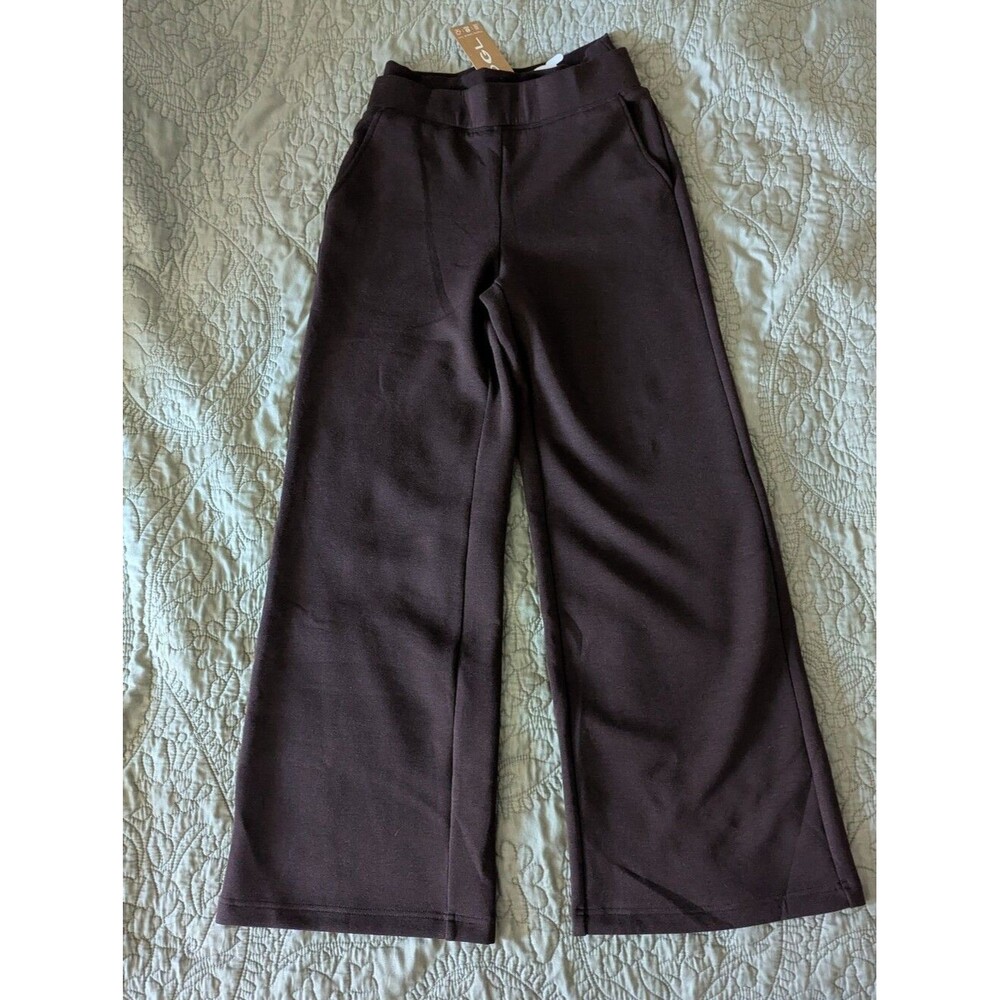 Ogl Womens Double Waistband Straight Leg Pants Small Capsule Wardrobe Comfort